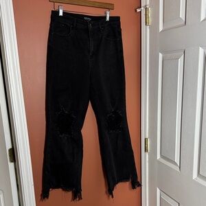 Risen Black Distressed Women's Jeans